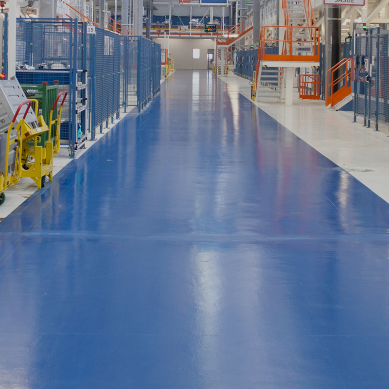Solid color resinous flooring